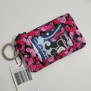 NWT DISNEY Mickey's Whimsical Balloons Iconic Zip ID Case Vera Bradley